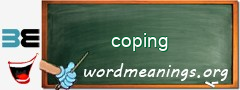 WordMeaning blackboard for coping